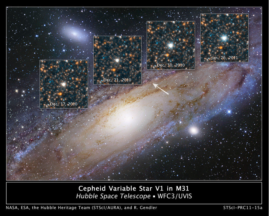 Το αστέρι V1 στον M31 που άλλαξε τη γνώμη της ανθρώποτητας για το σύμπαν. Φωτογραφία από το Hubble (NASA).
