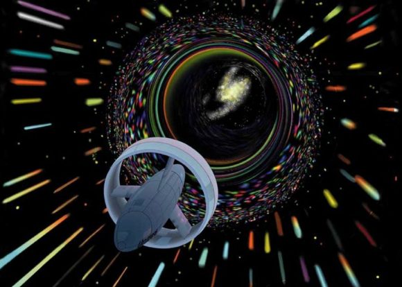 Καλλιτεχνική αναπαράσταση του Alcubierre Warp Drive (NASA)